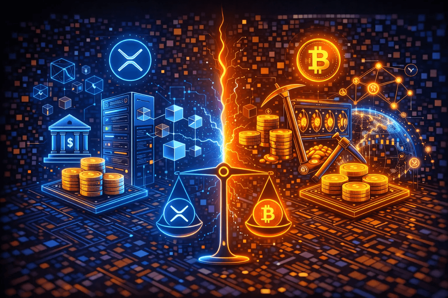 XRP против Bitcoin: ключевые различия