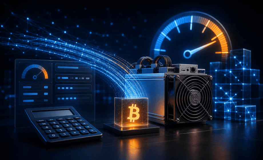 Bitcoin mining hashrate calculator visual