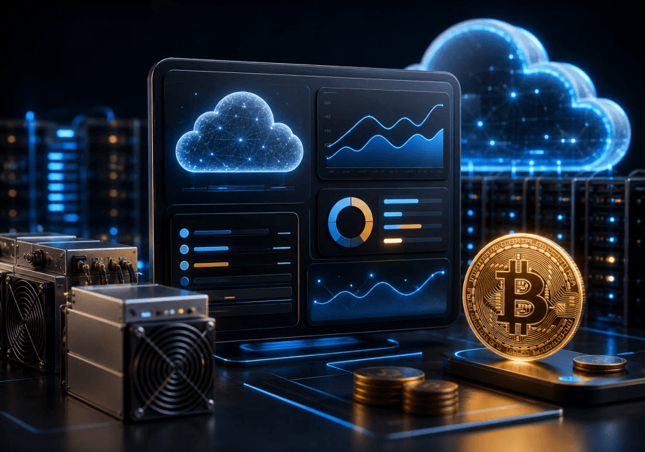 Cloud mining profitability calculator visual