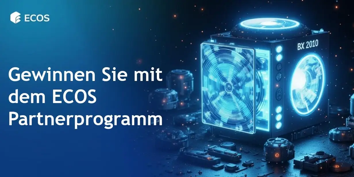 Partnerprogramm ECOS: Verdienen Sie bis zu 15 % mit Cloud-Mining