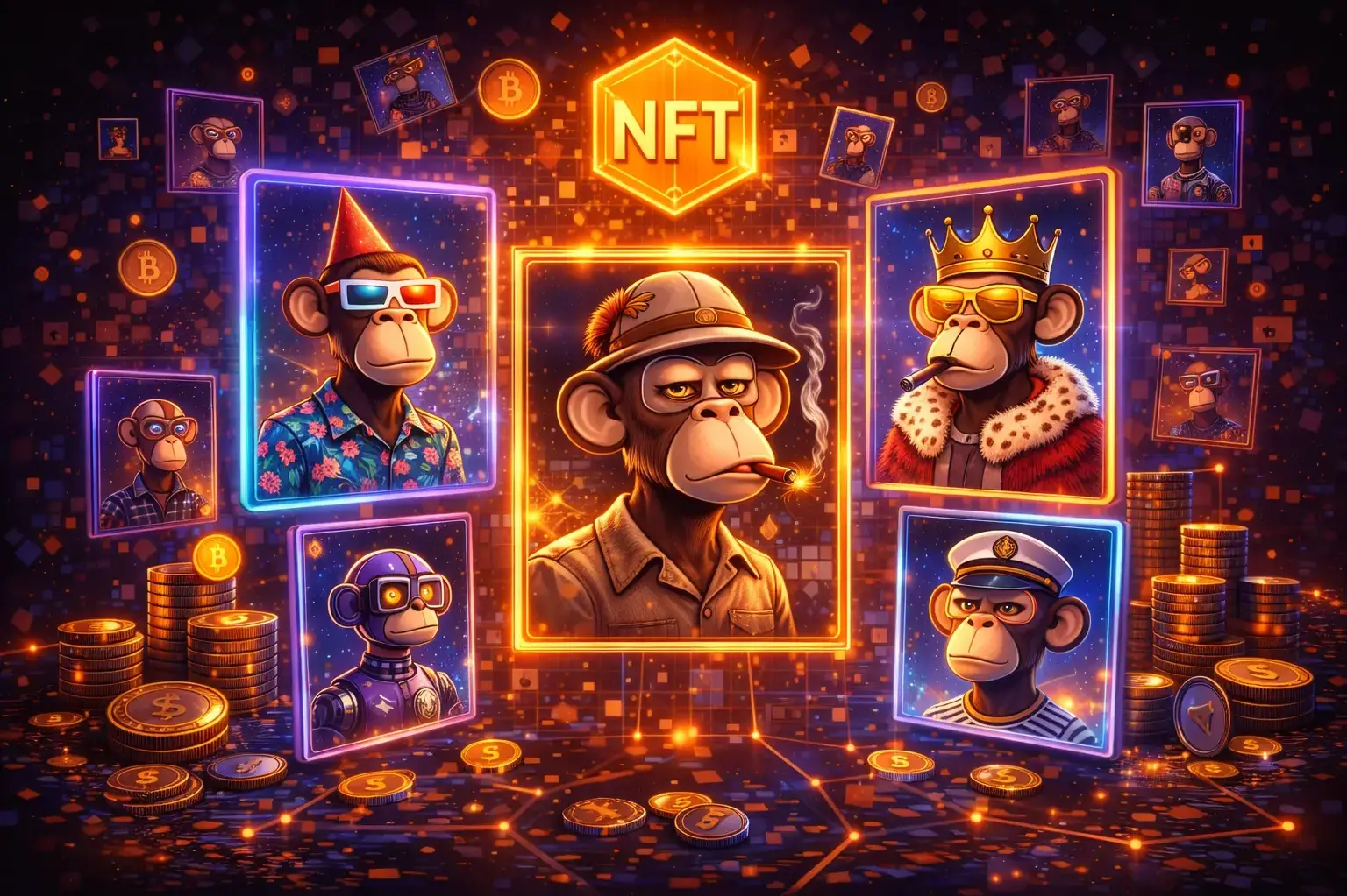 Bored Ape NFT и другие коллекции с обезьянками