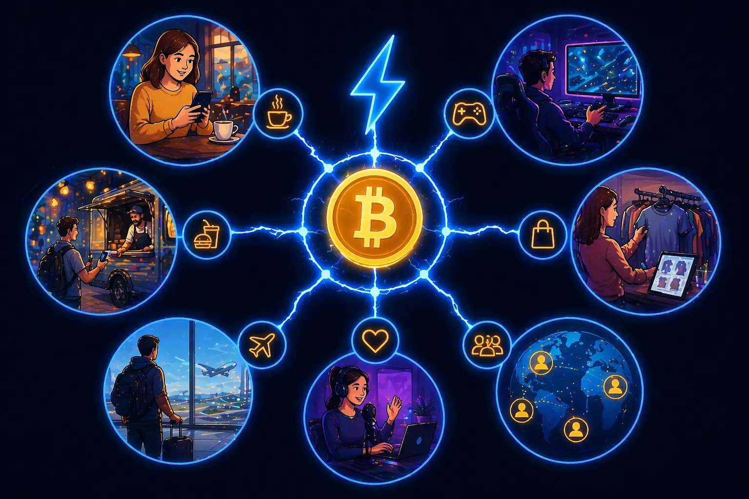 Praxisbeispiele für Bitcoin Lightning