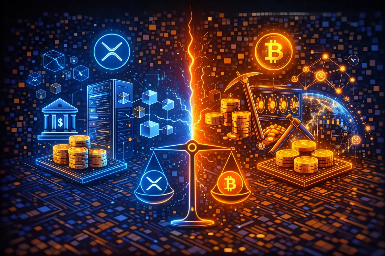 XRP vs Bitcoin: diferencias fundamentales