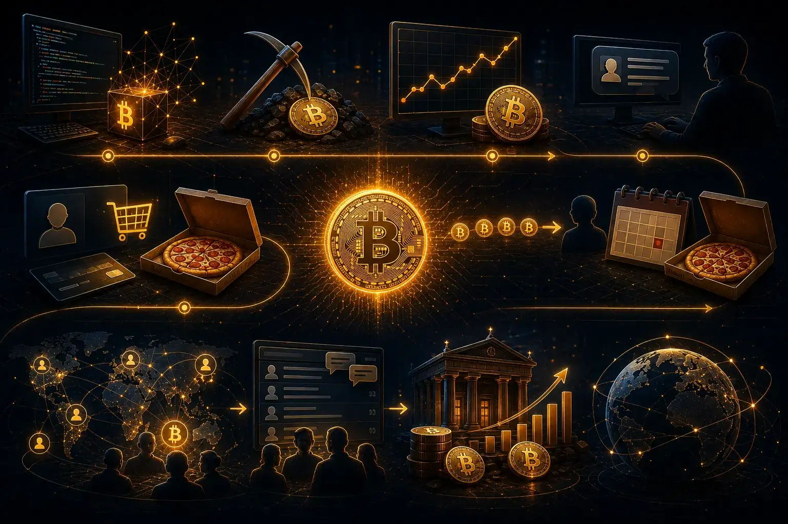 История Bitcoin в деталях