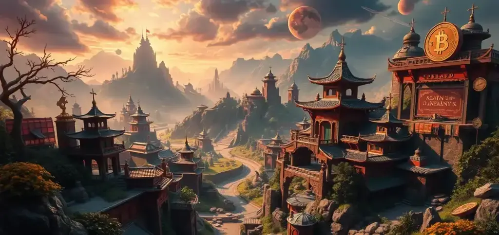 Une image illustrative mettant en avant le modèle économique des tokens P2E, incluant des éléments de tokens NFT et des dynamiques de monnaie dans le jeu dans GameFi.