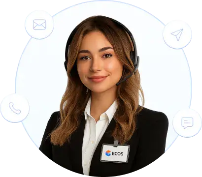 Support agent with ECOS badge
