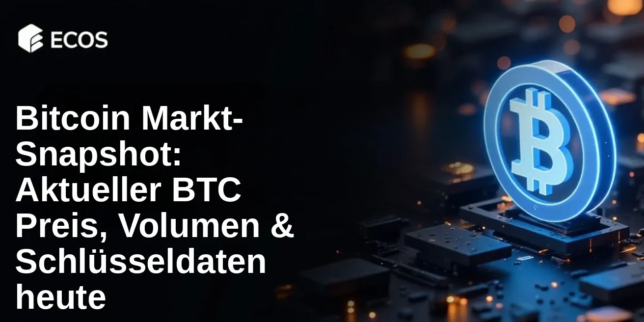 Bitcoin Markt-Snapshot: Aktueller BTC Preis, Volumen & Schlüsseldaten heute