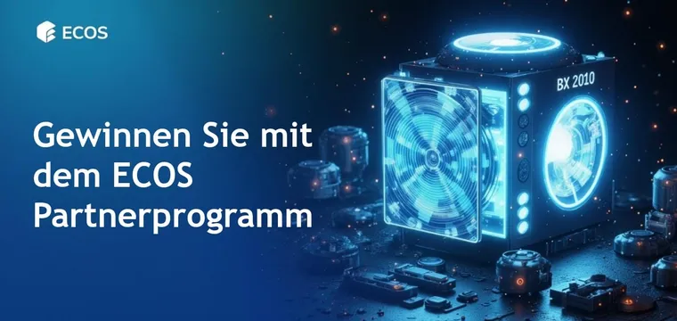 Partnerprogramm ECOS: Verdienen Sie bis zu 15 % mit Cloud-Mining