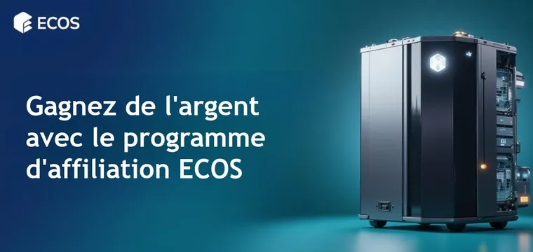 Programme d’affiliation ECOS: Gagnez jusqu’à 15% avec le minage dans le cloud