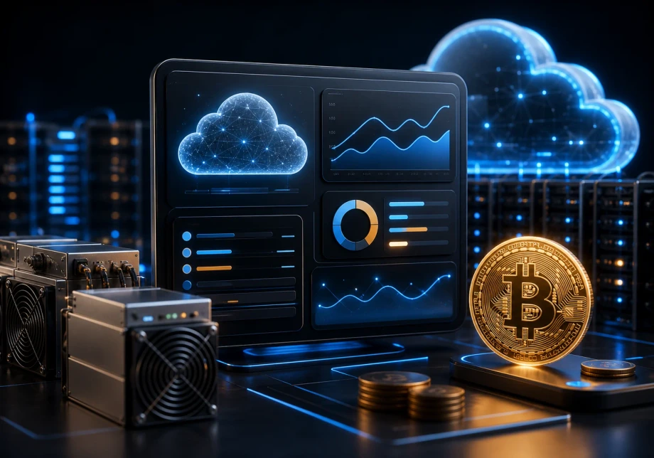 Cloud mining profitability calculator visual