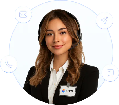 Support agent with ECOS badge