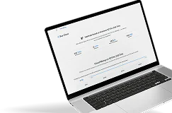 ECOS cloud mining dashboard on a laptop