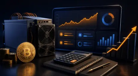 Bitcoin mining ROI calculator visual