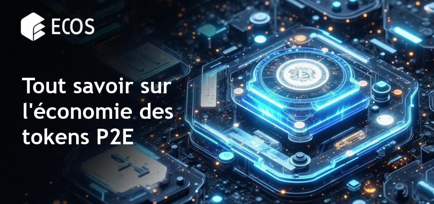 Une illustration montrant les modèles économiques des tokens P2E, y compris les éléments des tokens NFT et des dynamiques des monnaies dans GameFi.