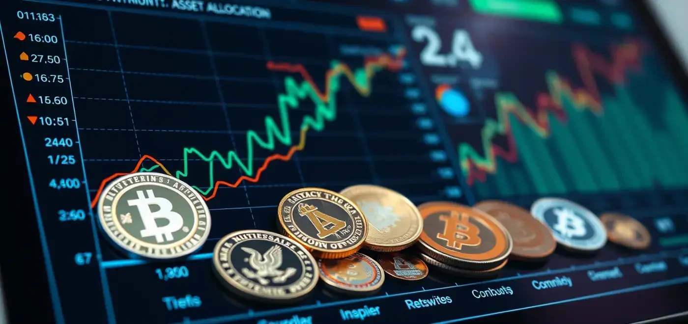 Una cartera de criptomonedas bien organizada que muestra varios altcoins, enfatizando la gestión de riesgos y las estrategias de asignación de activos.