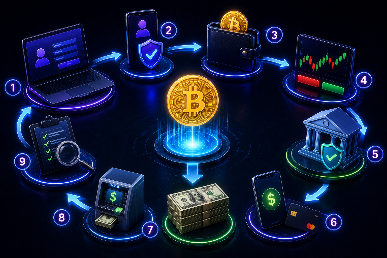 Schritt-für-Schritt: Bitcoin in Bargeld umwandeln
