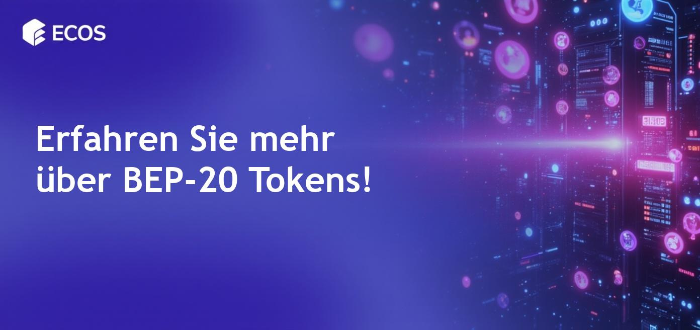 Ein Bild zu den Anwendungen und Vorteilen von BEP-20 Tokens, die Blockchain-Technologie und Krypto-Investitionen umfassen.