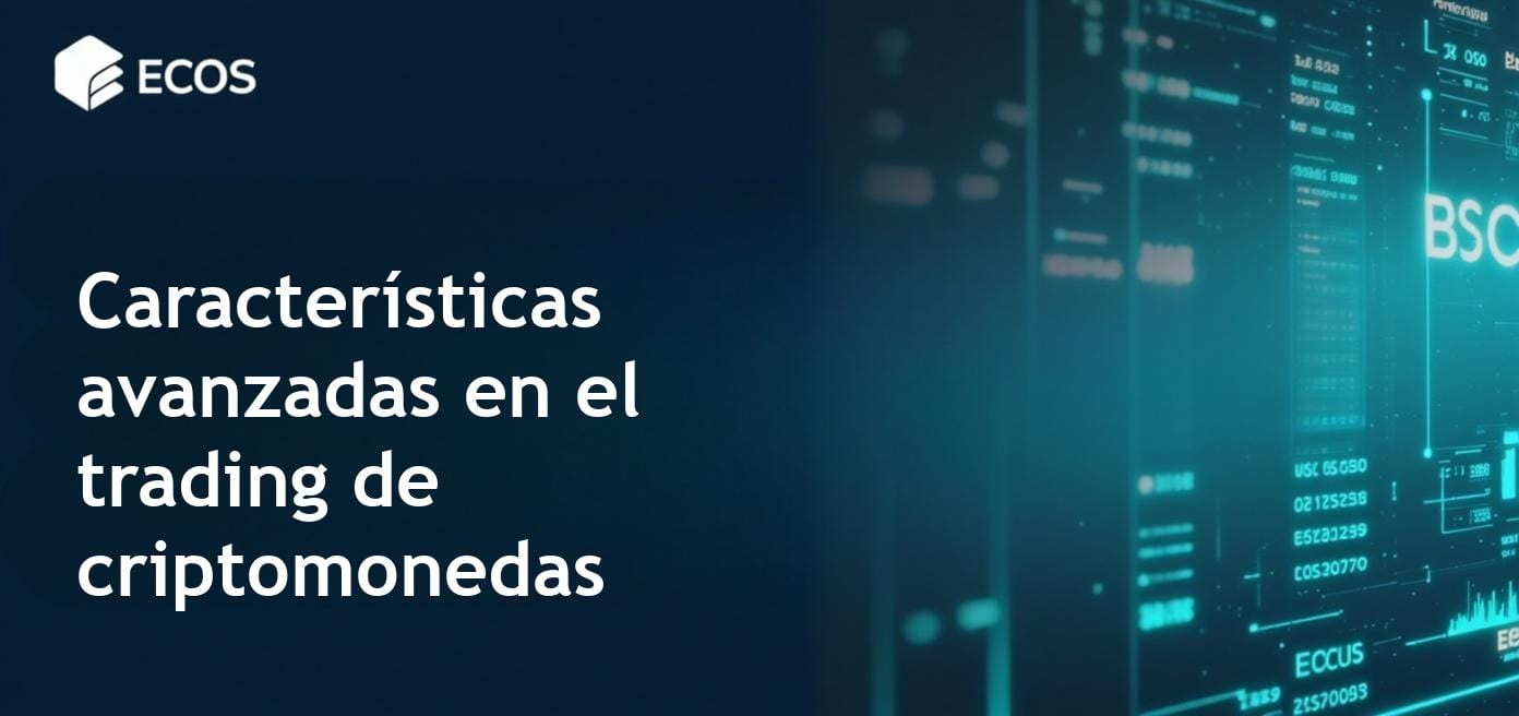 Una interfaz de trading compleja que muestra gráficos avanzados y diversos tipos de órdenes para criptomonedas, ideal para herramientas de trading profesional.