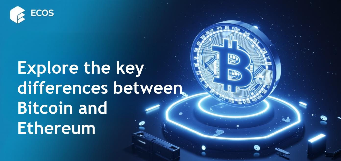 Comparison of Bitcoin and Ethereum highlighting their differences and investment strategies with insightful visuals.