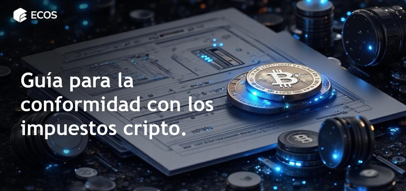 Colección de monedas de criptomonedas con formularios fiscales, ilustrando la importancia de la conformidad en los impuestos sobre criptomonedas, incluidas las regulaciones gubernamentales y la presentación de ganancias.