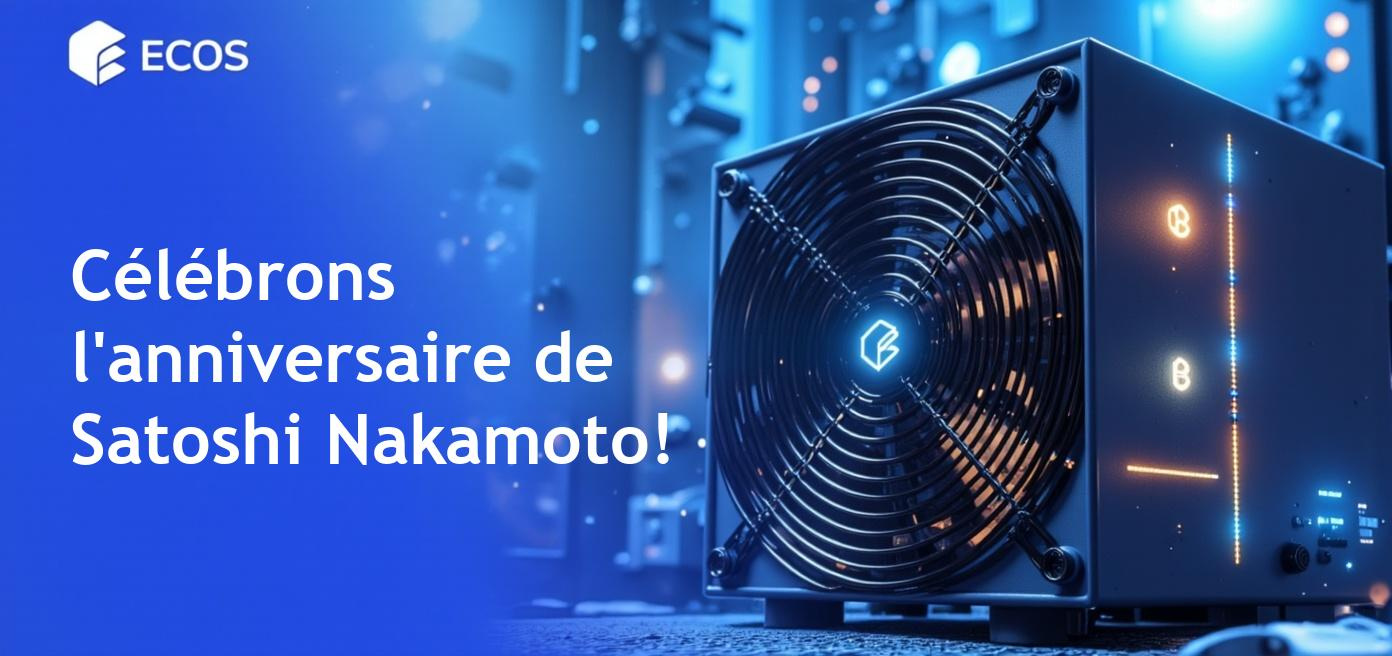 Célébration de l'anniversaire de Satoshi Nakamoto avec des offres exclusives sur le minage de cryptomonnaies.