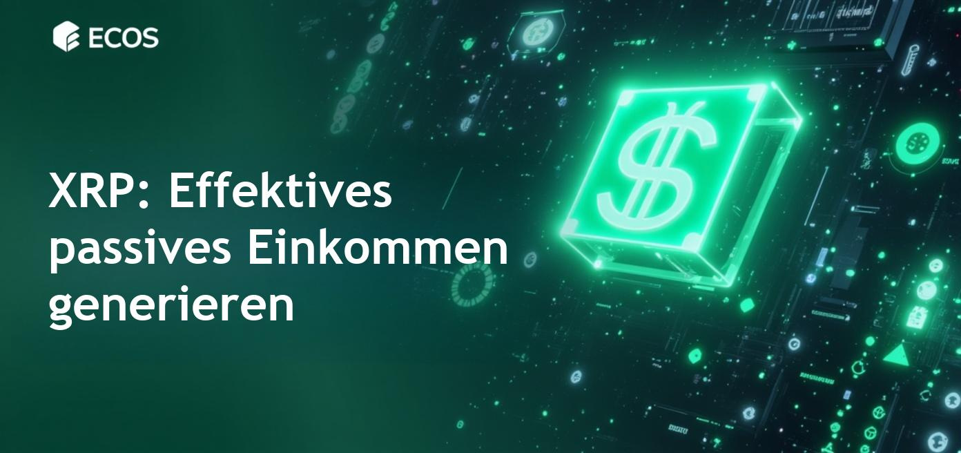 XRP-Logo und grüne Grafik zur Darstellung von Krypto-Investitionen