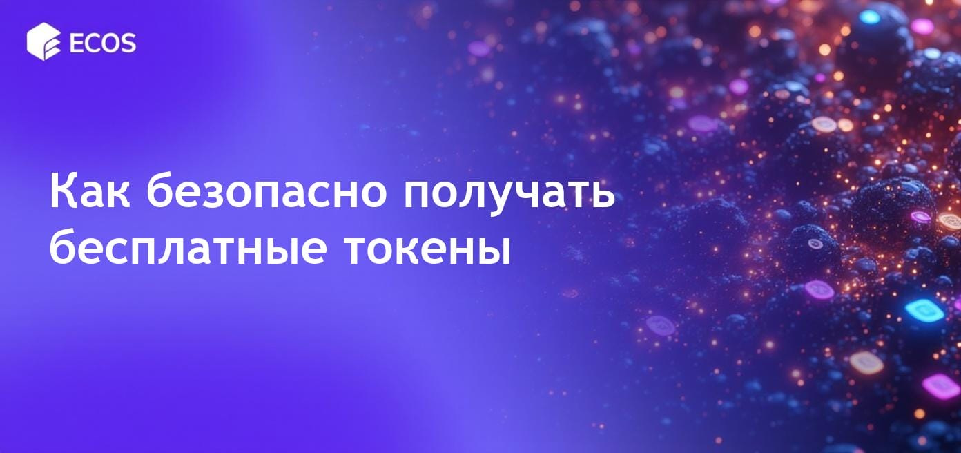 Детальное изображение, демонстрирующее концепцию эйрдропов в криптовалюте, подчеркивающее право на токены и механизмы безопасности кошелька.