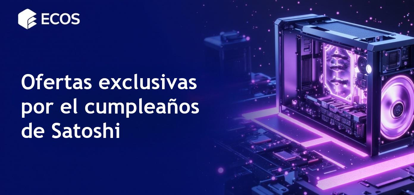 Imagen que celebra el cumpleaños de Satoshi Nakamoto, creador de Bitcoin, con elementos visuales relacionados con criptomonedas.