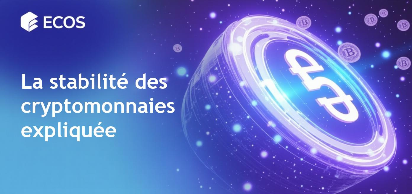Une représentation graphique montrant la stabilisation d'une cryptomonnaie par pegging avec des éléments visuels contemporains.