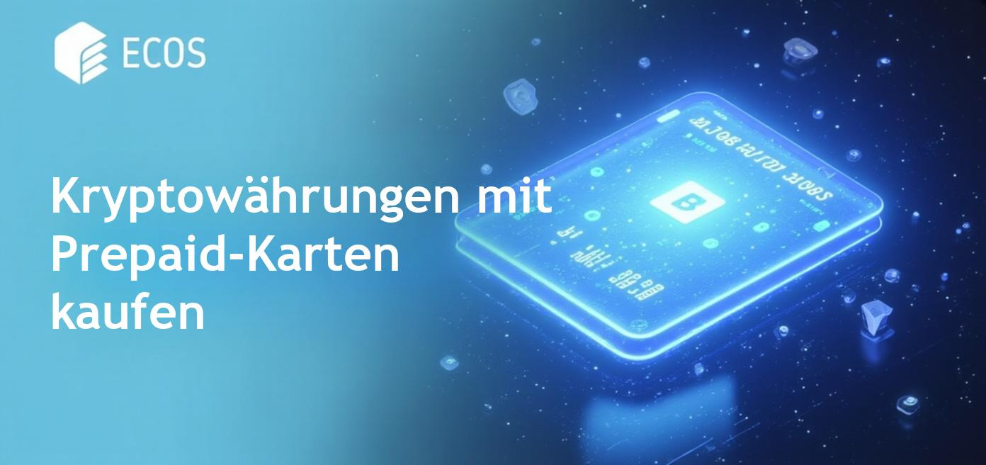 Kauf von Kryptowährungen mit einer Prepaid-Karte auf verschiedenen Plattformen, Unterstützung von Anonymität und Datenschutz.