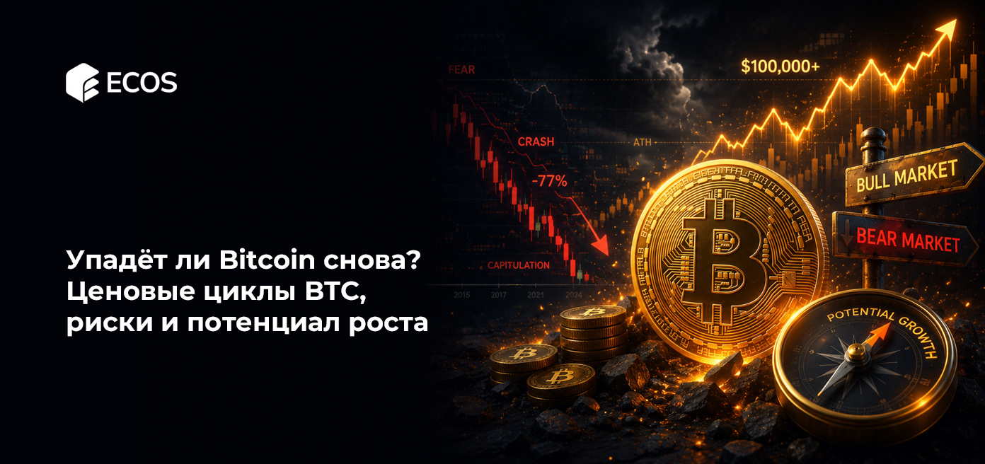 Упадёт ли Bitcoin снова? Ценовые циклы BTC, риски и потенциал роста