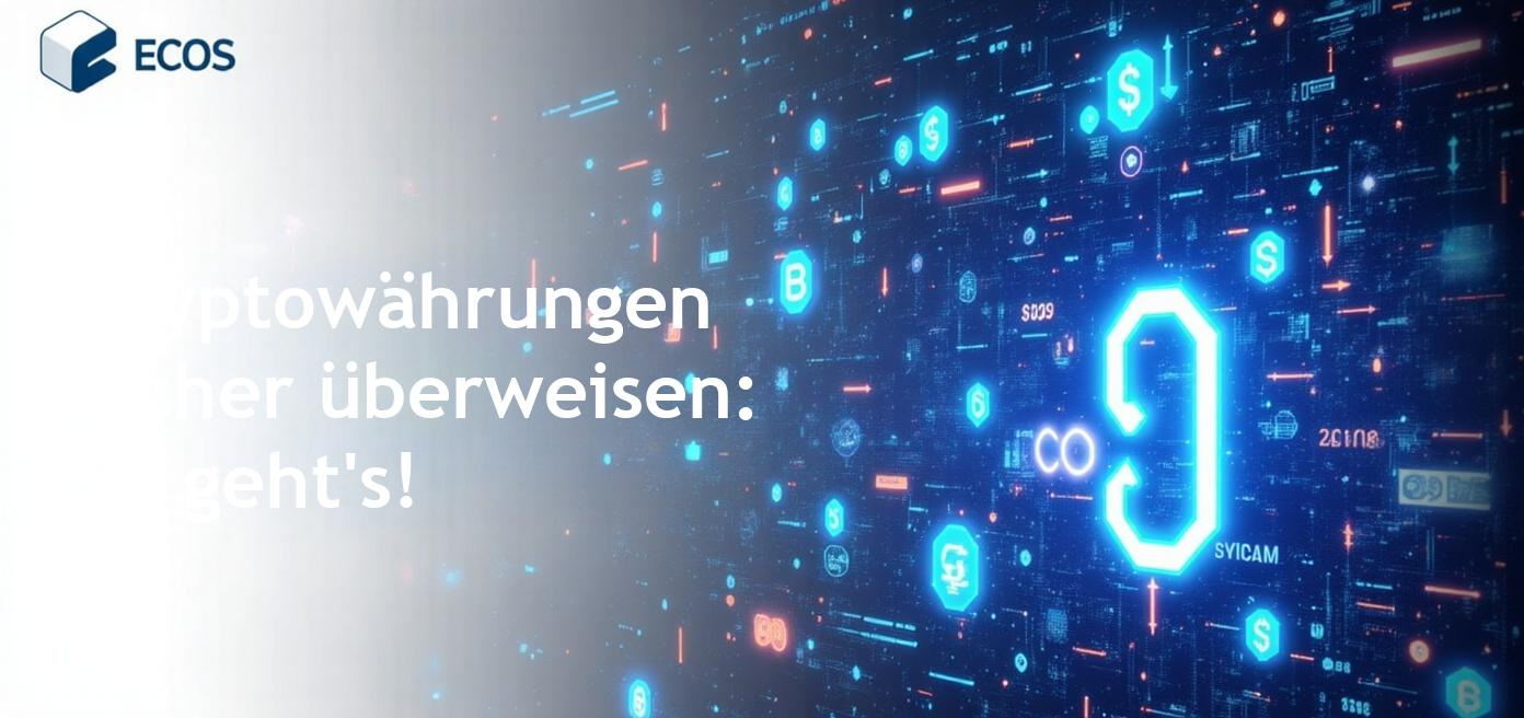 Schritt-für-Schritt-Anleitung zur sicheren Überweisung von Kryptowährung.