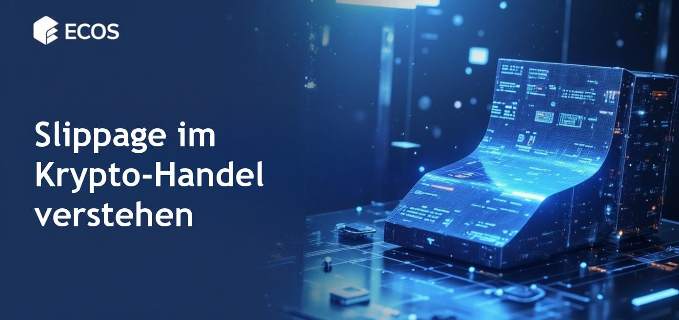 Grafik, die Slippage im Krypto-Handel zeigt, einschließlich Preisbewegungen und Handelskosten.