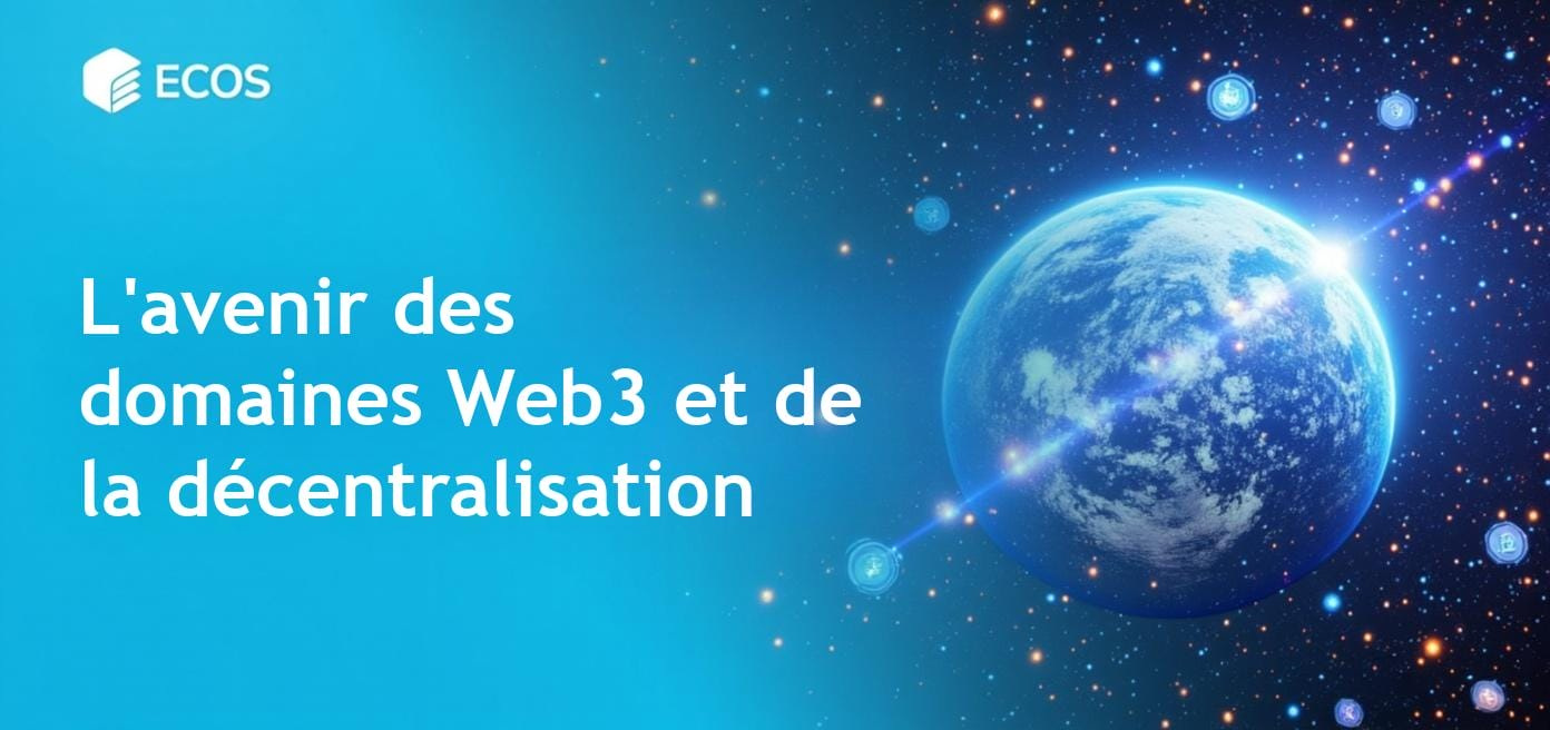 Un aperçu des domaines Web3 et de la technologie blockchain en arrière-plan.