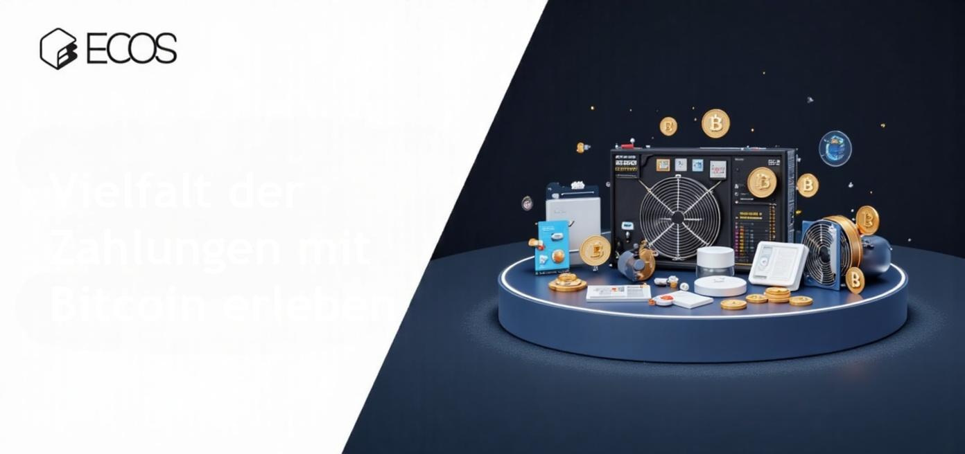 Eine grafische Darstellung von Waren und Dienstleistungen, die mit Bitcoin bezahlt werden können, einschließlich digitaler Güter und physischer Produkte.