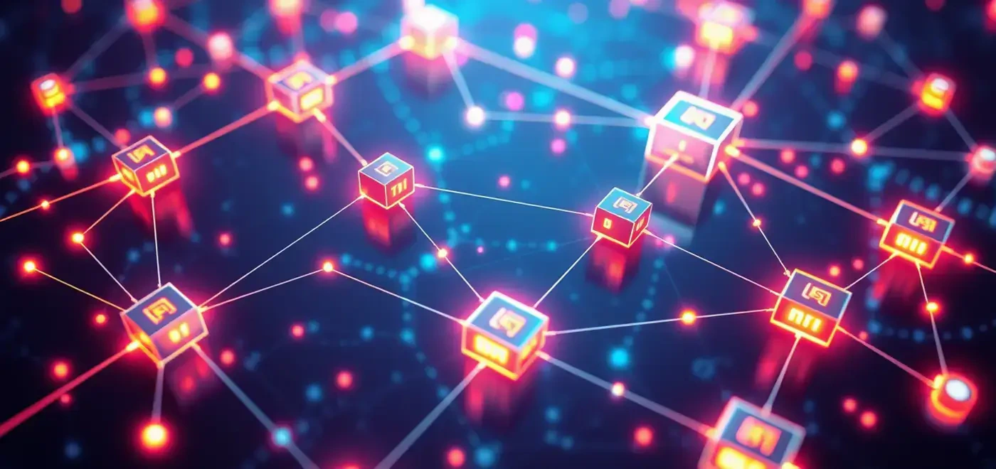 A detailed graphic representation illustrating the concept of blockchain technology highlighting distributed ledger, nodes, and consensus mechanisms, showcasing how transactions are securely processed.