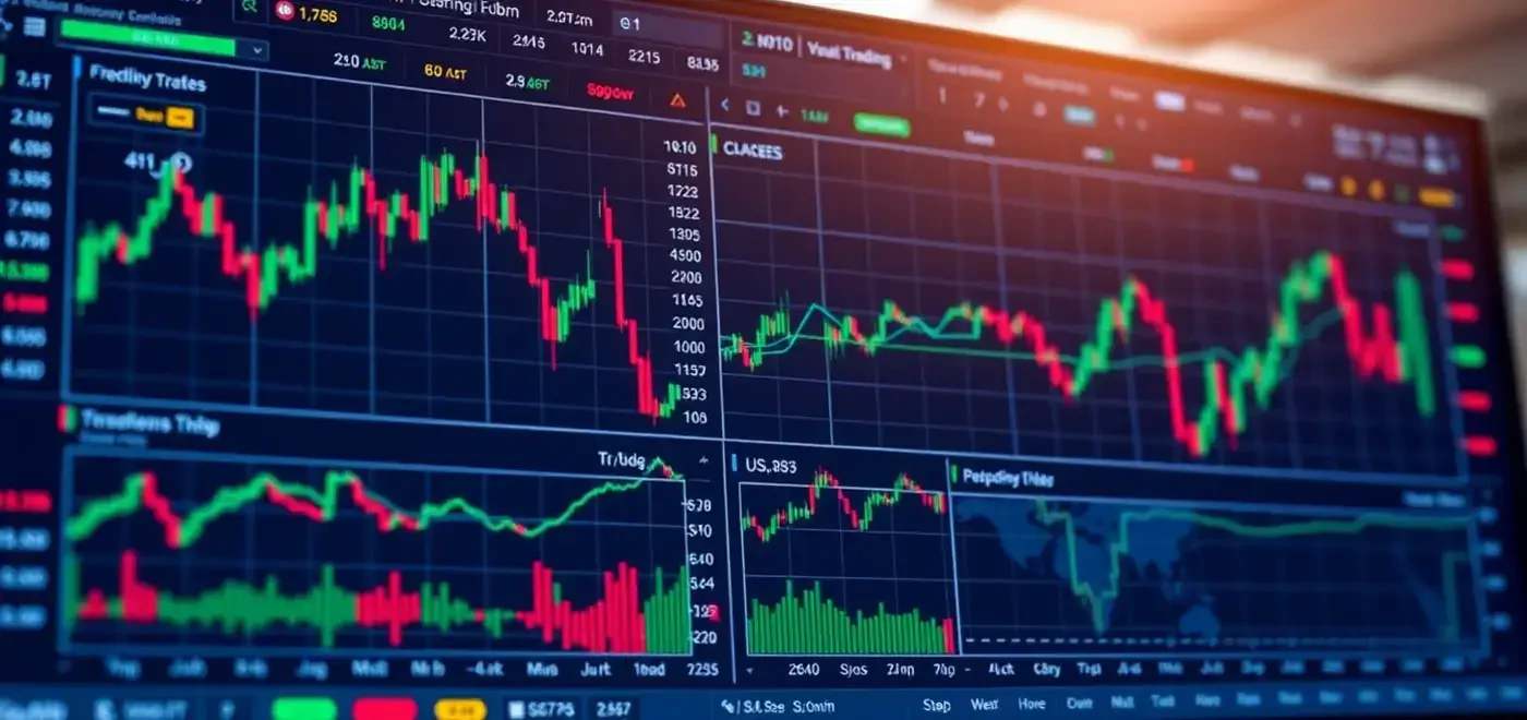 A complex trading interface showcasing advanced charts and various order types for cryptocurrencies, ideal for pro trading tools.