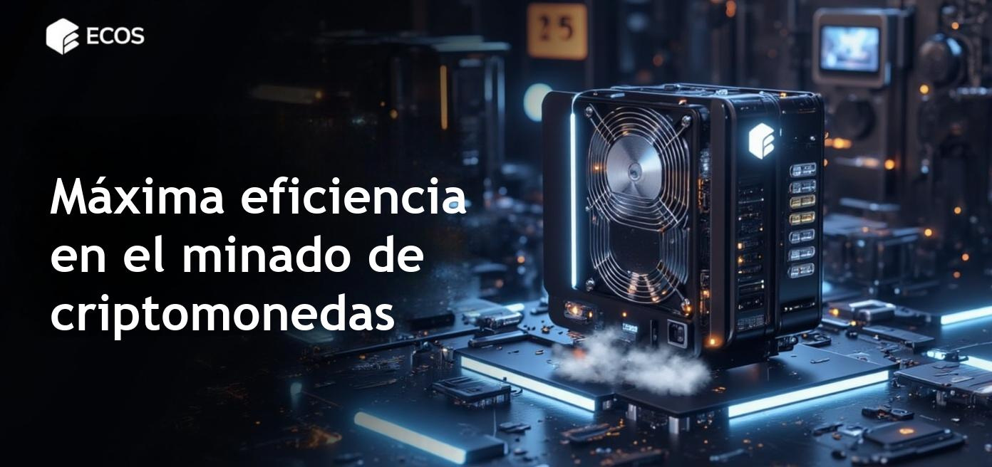 Antminer S21+ 216 TH/s en un entorno de minería de criptomonedas, mostrando su diseño innovador y sistema de refrigeración.