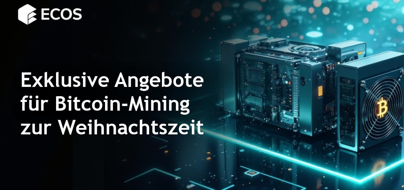 Exklusives Angebot zur Weihnachtsaktion von ECOS mit Bitcoin-Mining.