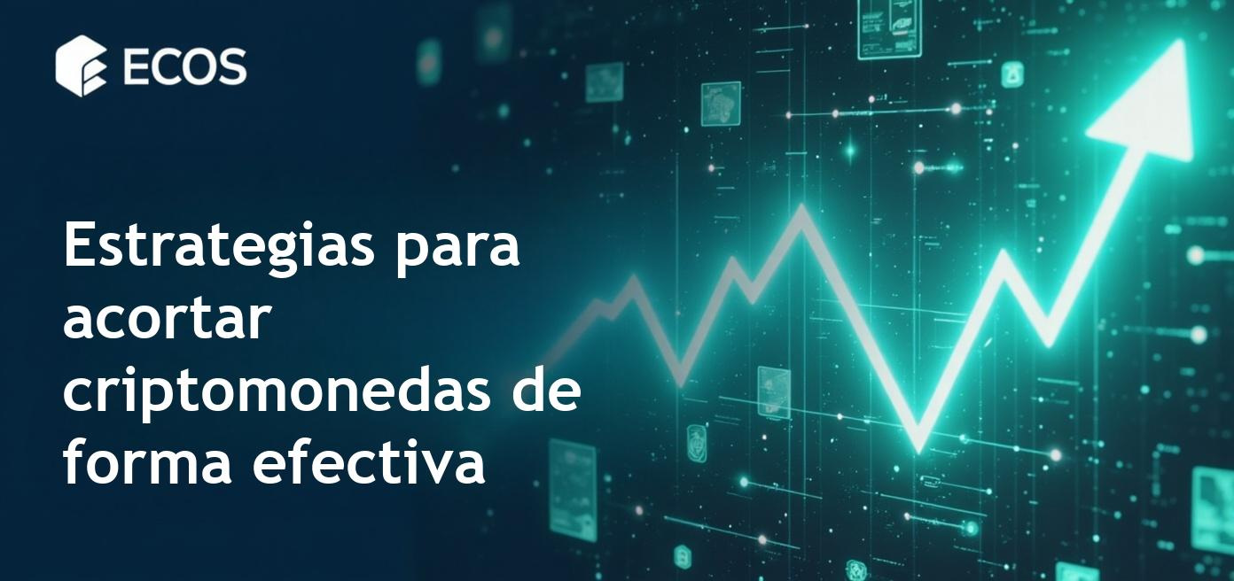 Imagen informativa sobre el proceso de venta en corto de criptomonedas, destacando sus herramientas y estrategias.