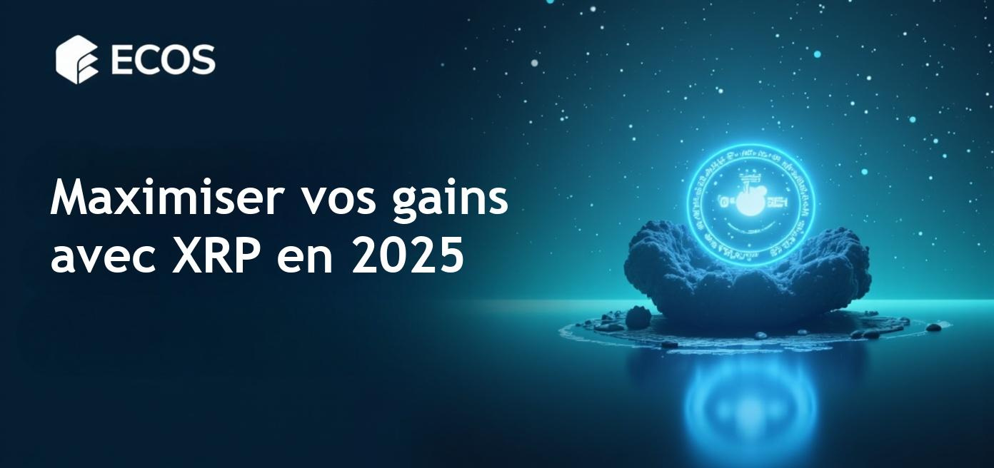Image illustrant les opportunités de gains passifs avec XRP, incluant des éléments graphiques de cryptomonnaie.