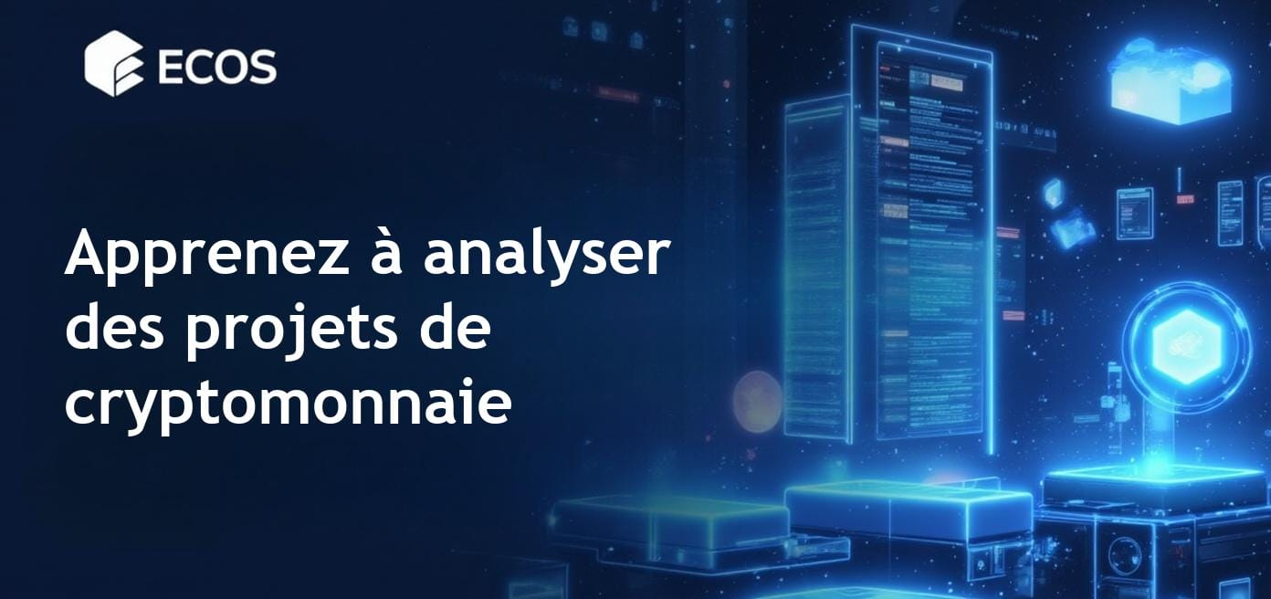 Représentation graphique détaillée de l'analyse des cryptomonnaies, comprenant des éléments tels que des livres blancs, des feuilles de route et des antécédents d'équipe pour l'évaluation.