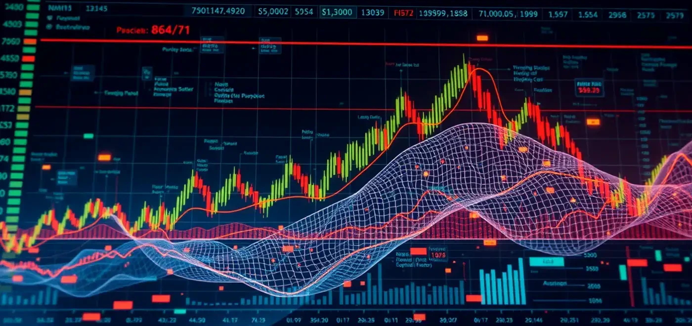 Eine Infografik, die Slippage im Krypto-Handel veranschaulicht, zeigt Preisimpact, Handelsgebühren und die Auswirkungen niedriger Liquidität.