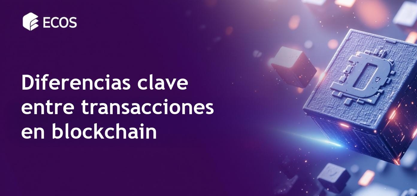 Imagen de comparación que ilustra transacciones en cadena registradas en un libro de contabilidad de blockchain versus transacciones fuera de la cadena gestionadas en custodia, destacando sus diferencias.