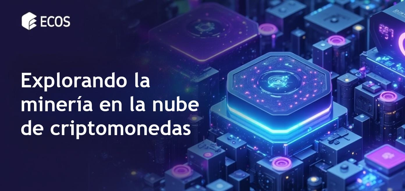 Proceso de minería en la nube, que permite a los usuarios alquilar potencia de cómputo para minar criptomonedas sin necesidad de hardware.