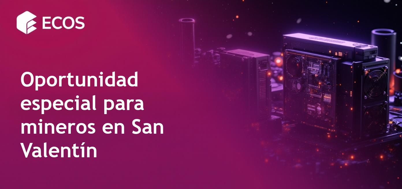 Promoción de minería para el Día de San Valentín con contrato de minería en la nube y hardware ASIC.