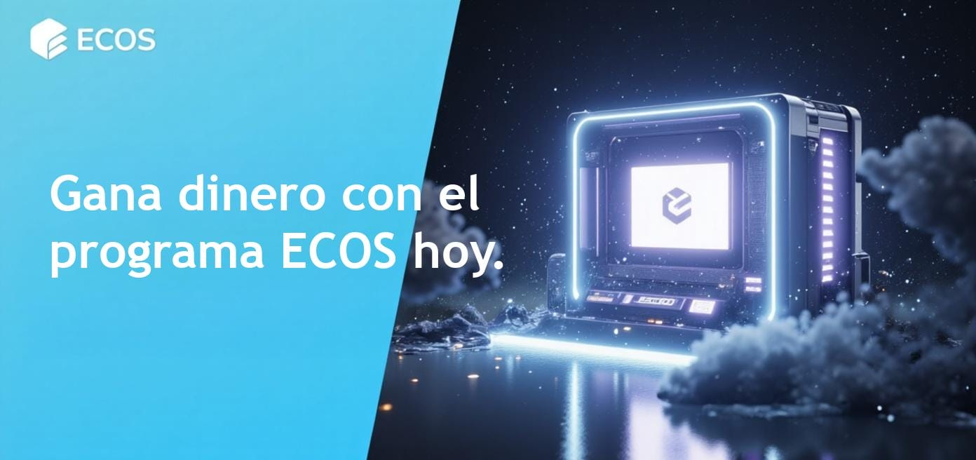 Programa de afiliados ECOS para generar ingresos con criptomonedas.