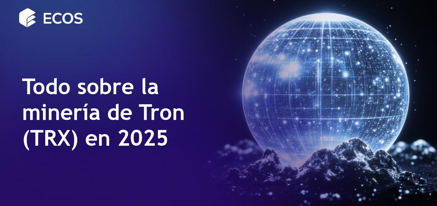 Imagen detallada que ilustra métodos de minería de Tron (TRX) en 2025 con gráficos y elementos de blockchain.