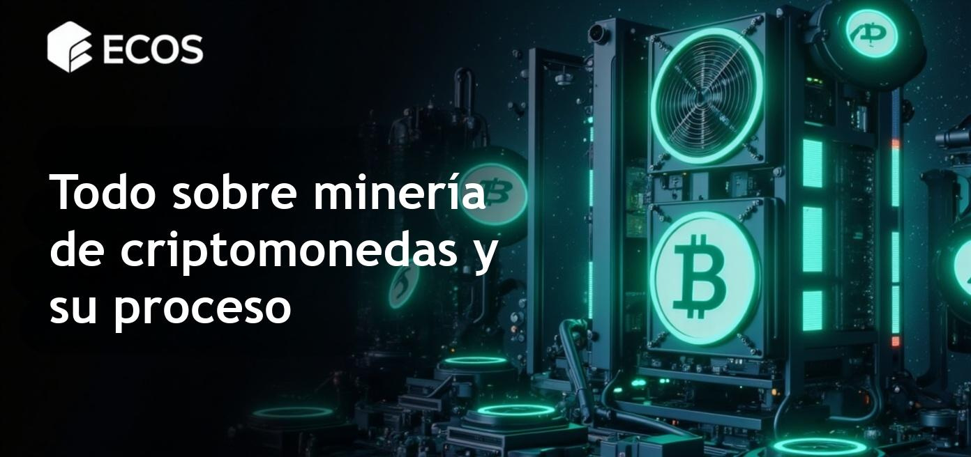 Descripción detallada sobre el proceso de minería de criptomonedas y su equipo