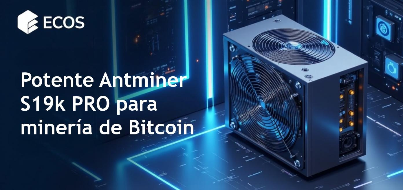 Antminer S19k PRO 120 TH/s es un potente minero ASIC de Bitmain para Bitcoin.